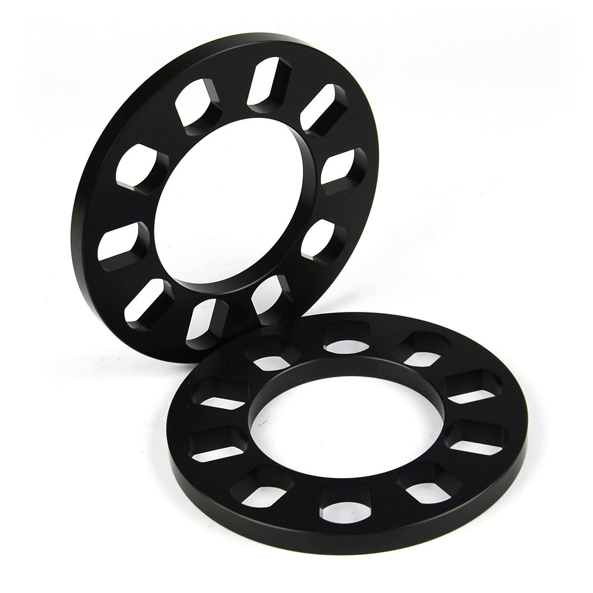 Wheel Spacer x 2 Univ 5 Stud 8 mm Black
