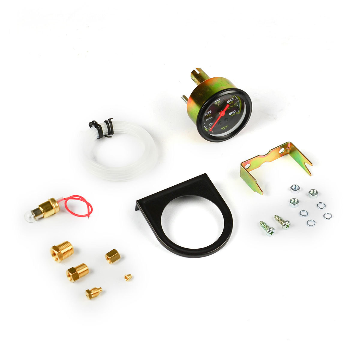 Oil Pressure Gauge Mech Black Autoline 0 to 80psi