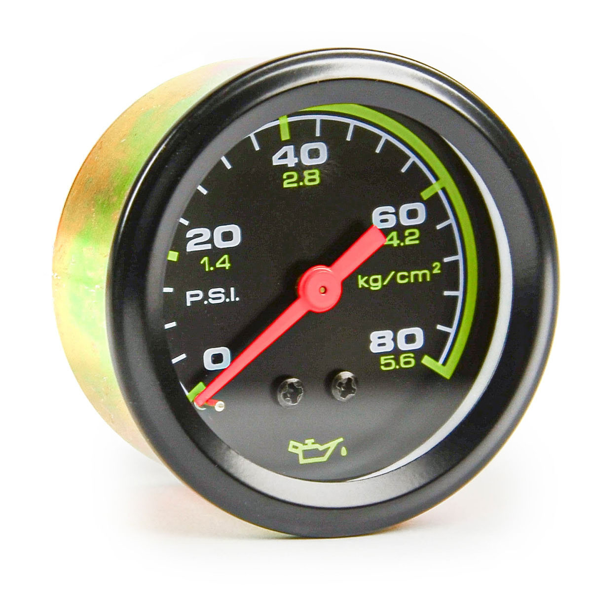 Oil Pressure Gauge Mech Black Autoline 0 to 80psi