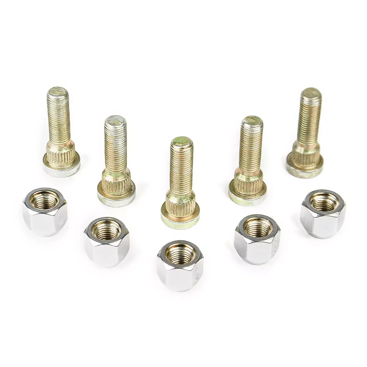 SAAS Trailer Wheel Studs and Nuts 7/16 5 Pack
