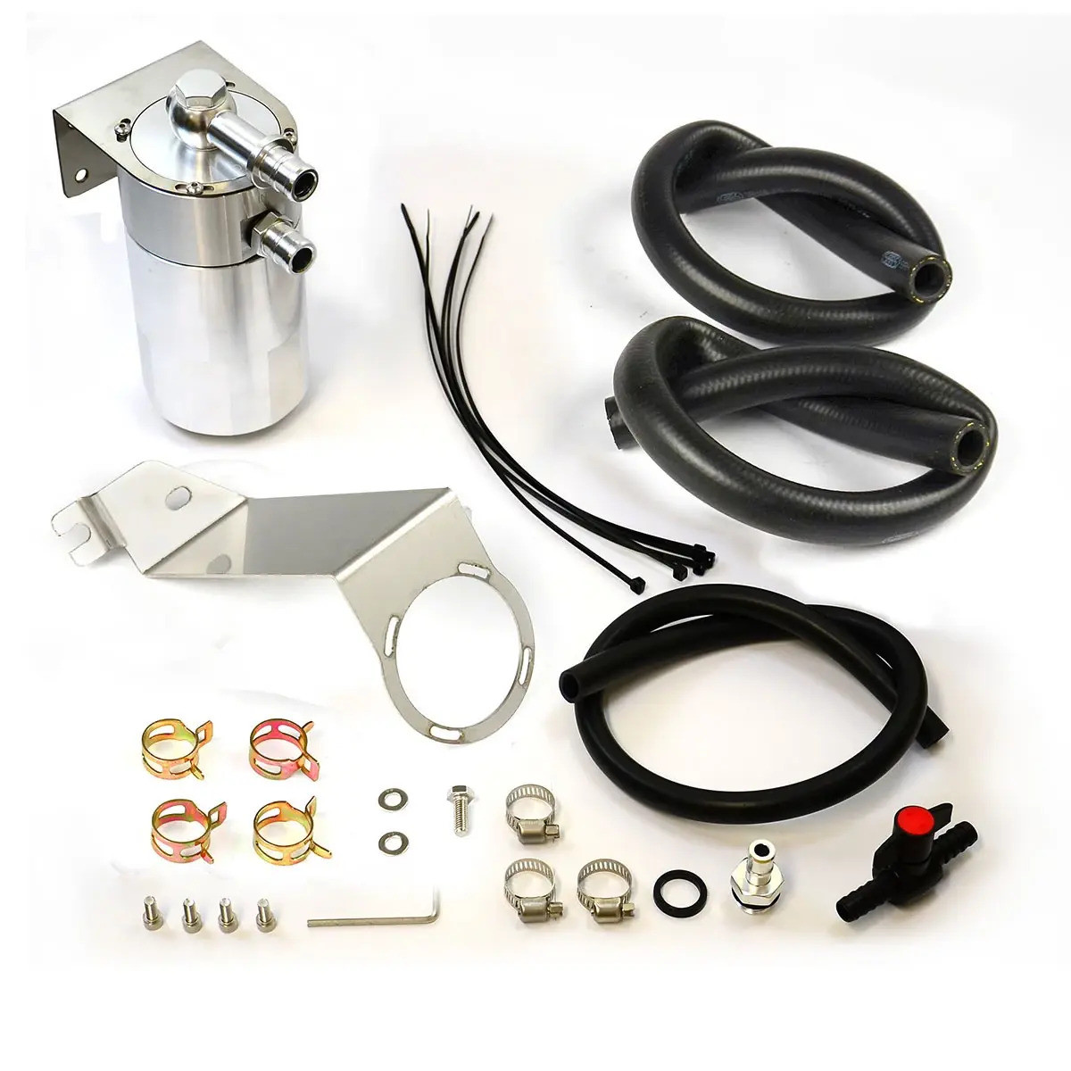 SAAS Oil Catch Tank Full Kit Hilux GUN 2.4L - 2.8L 2015 On Polished Tank