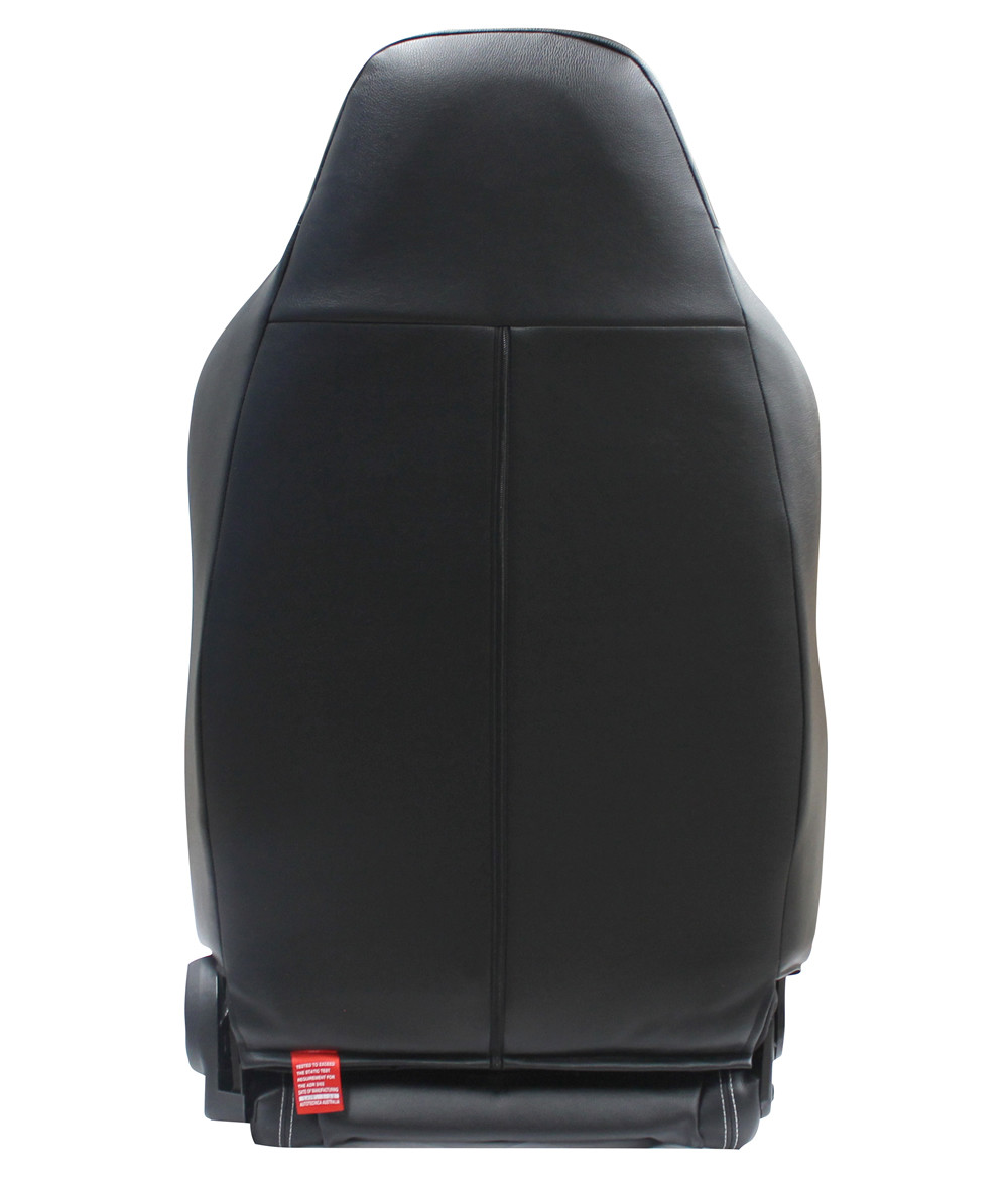 Autotecnica Classic High Back Pair 2 x Black Leather Car Bucket Seats