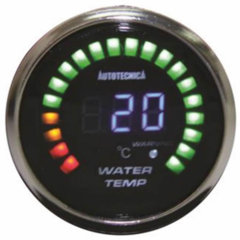 Autotecnica 52mm Electronic Digital Gauge Water Temperature