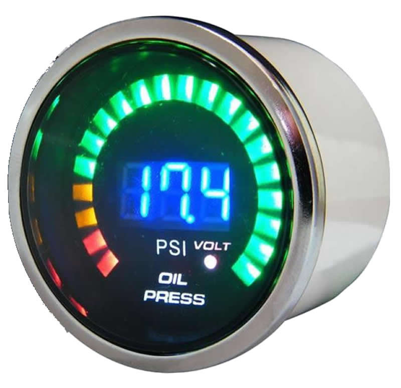 Autotecnica 52mm Electronic Digital Gauge Oil Pressure