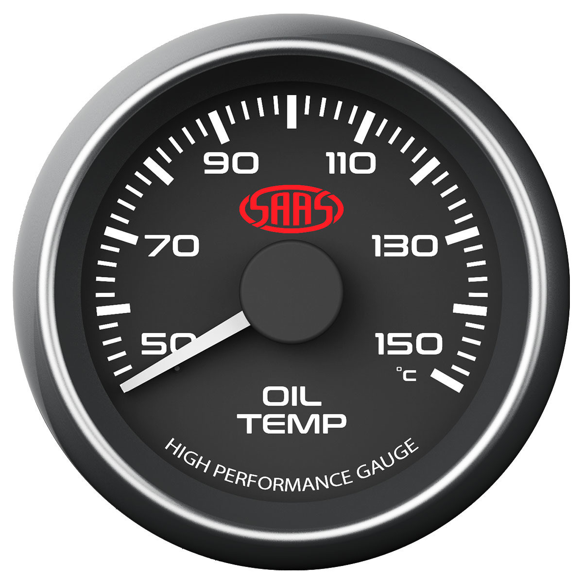 SAAS Oil Temperature Gauge Black 52mm