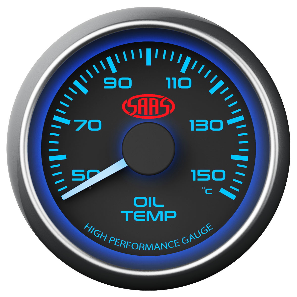 SAAS Oil Temperature Gauge Black 52mm
