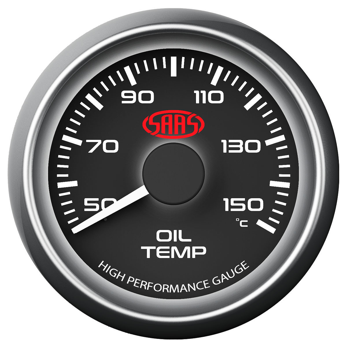 SAAS Oil Temperature Gauge Black 52mm