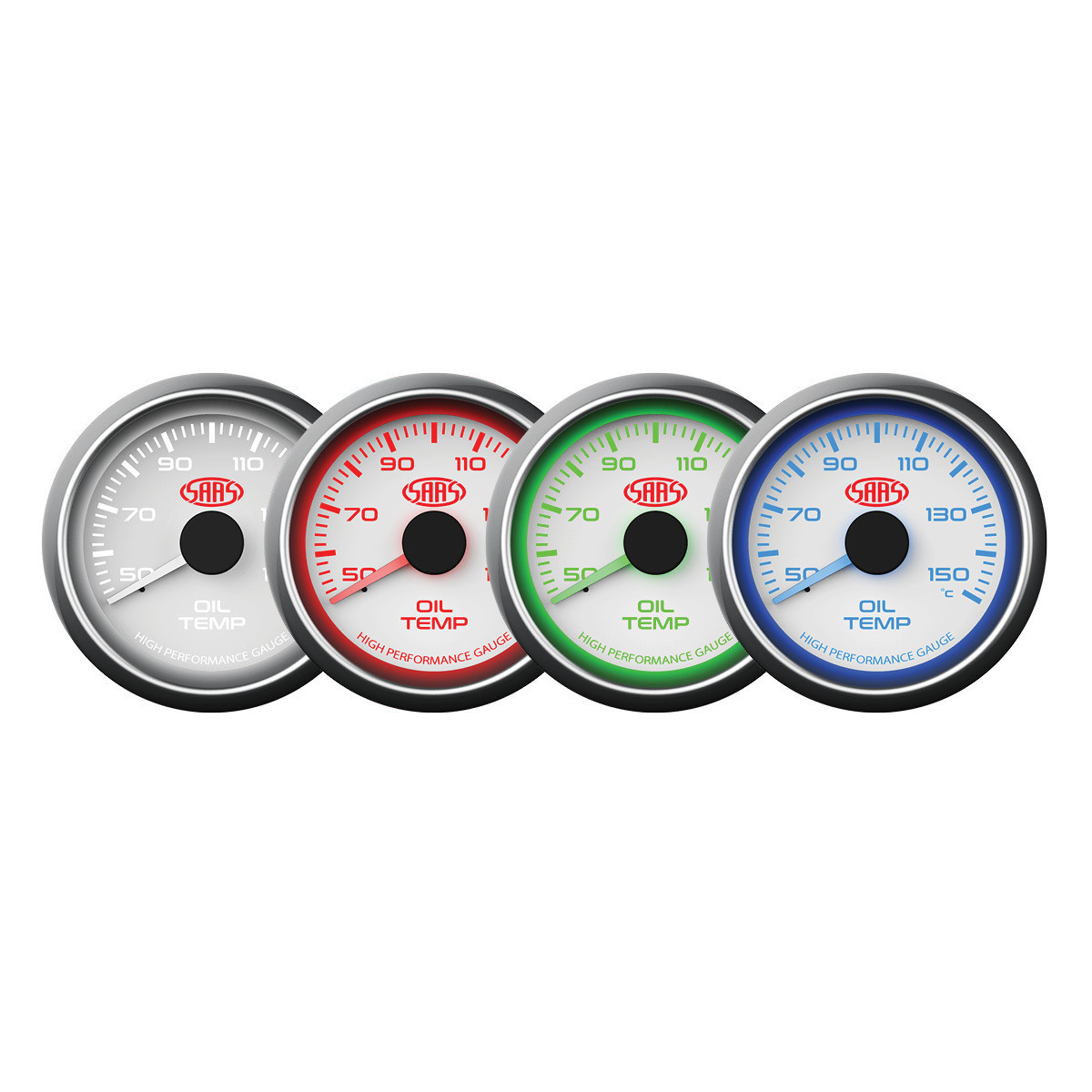 SAAS Oil Temperature Gauge White 52mm