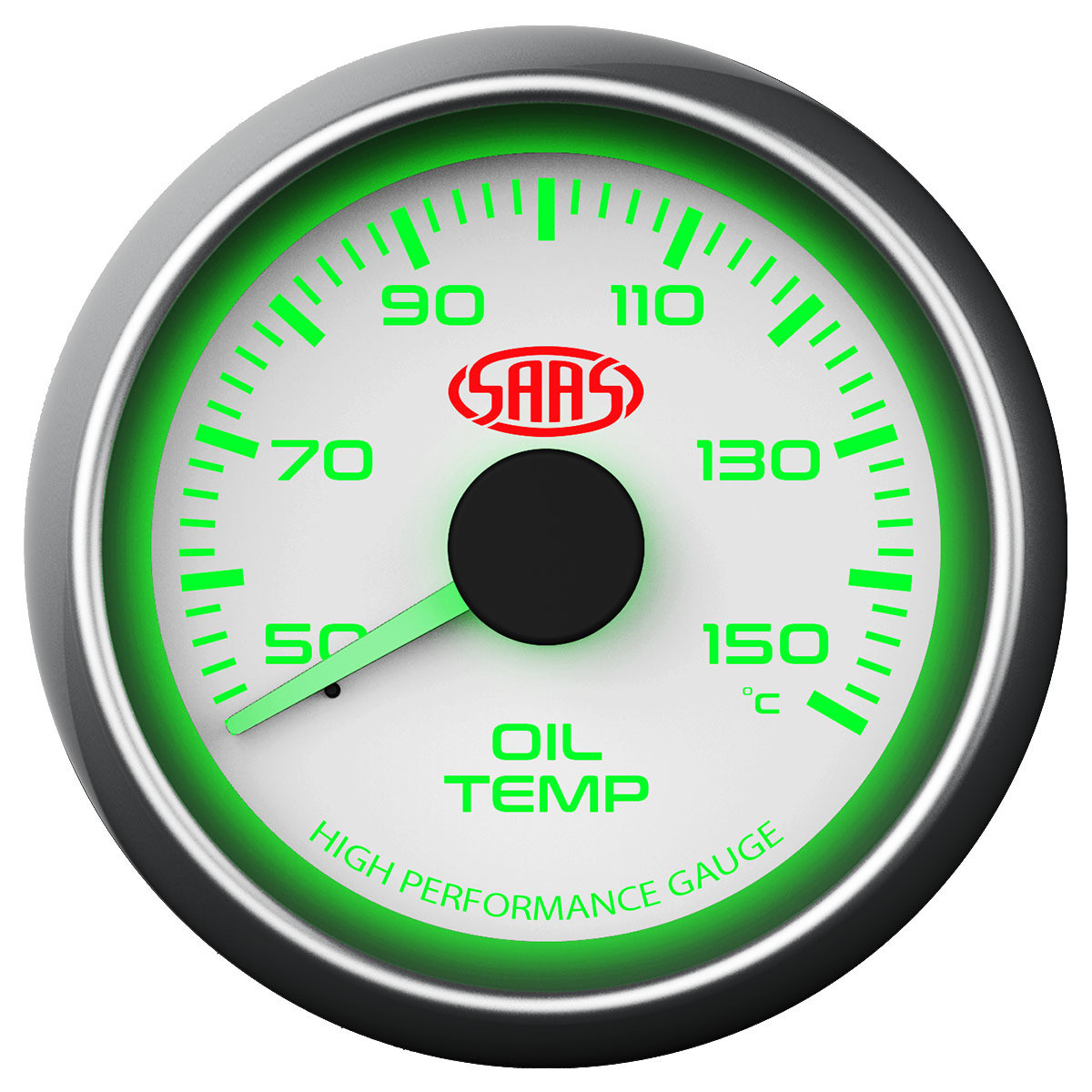 SAAS Oil Temperature Gauge White 52mm