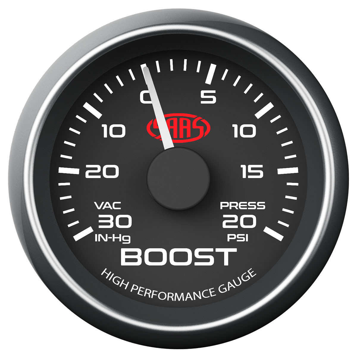SAAS Boost Gauge Black 52mm