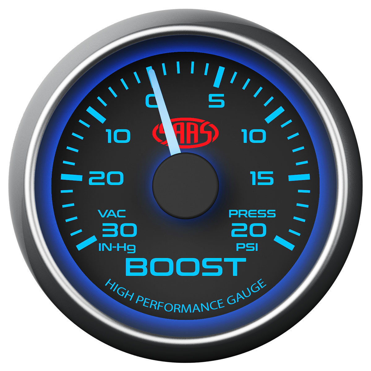 SAAS Boost Gauge Black 52mm