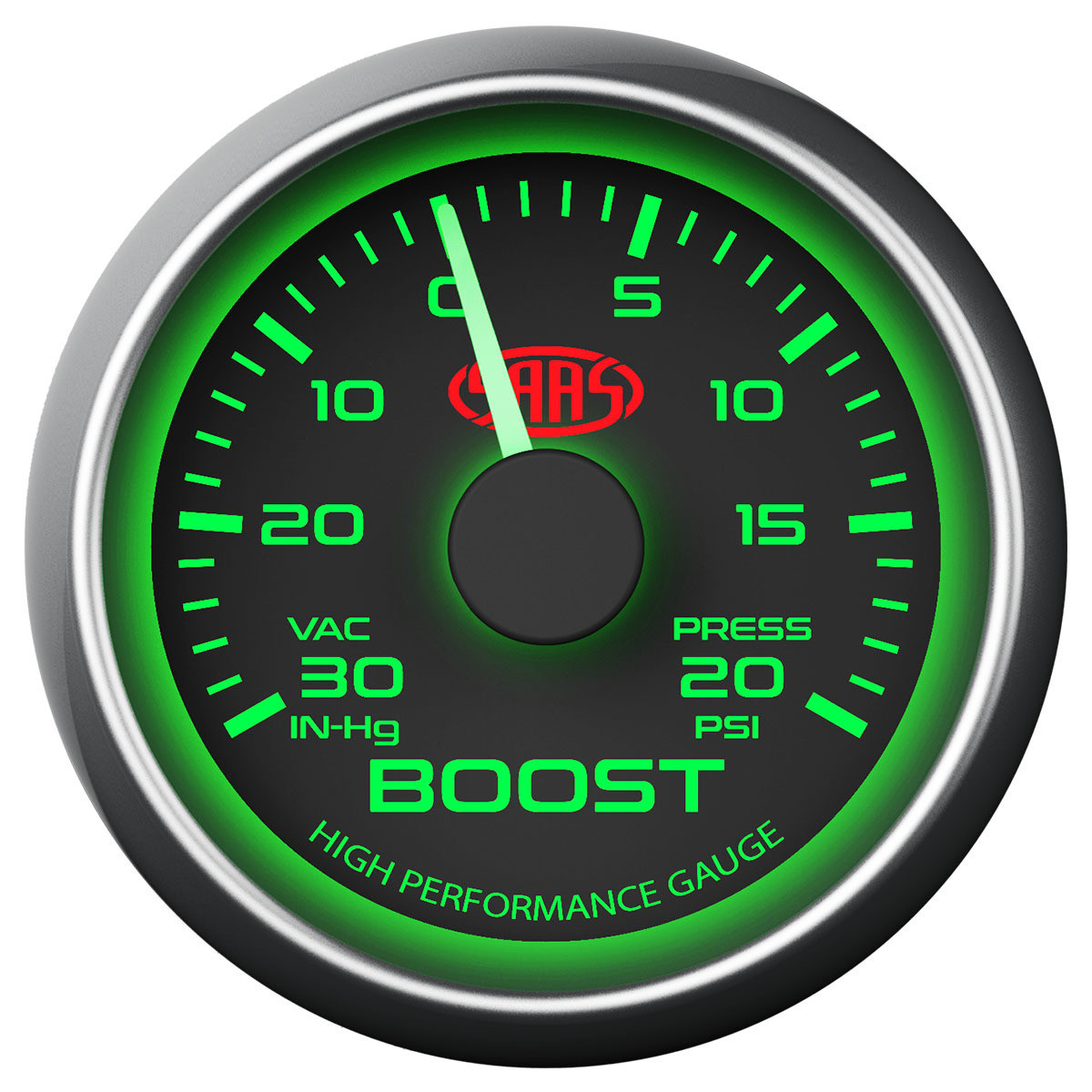SAAS Boost Gauge Black 52mm