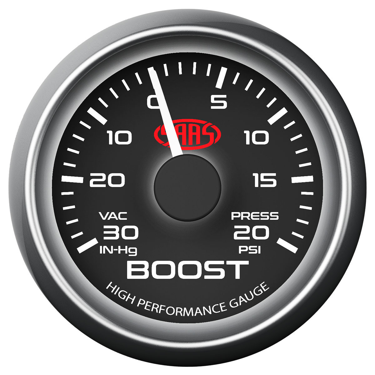 SAAS Boost Gauge Black 52mm