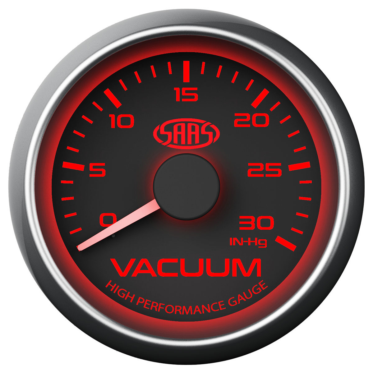 SAAS Vacuum Gauge Black 52mm