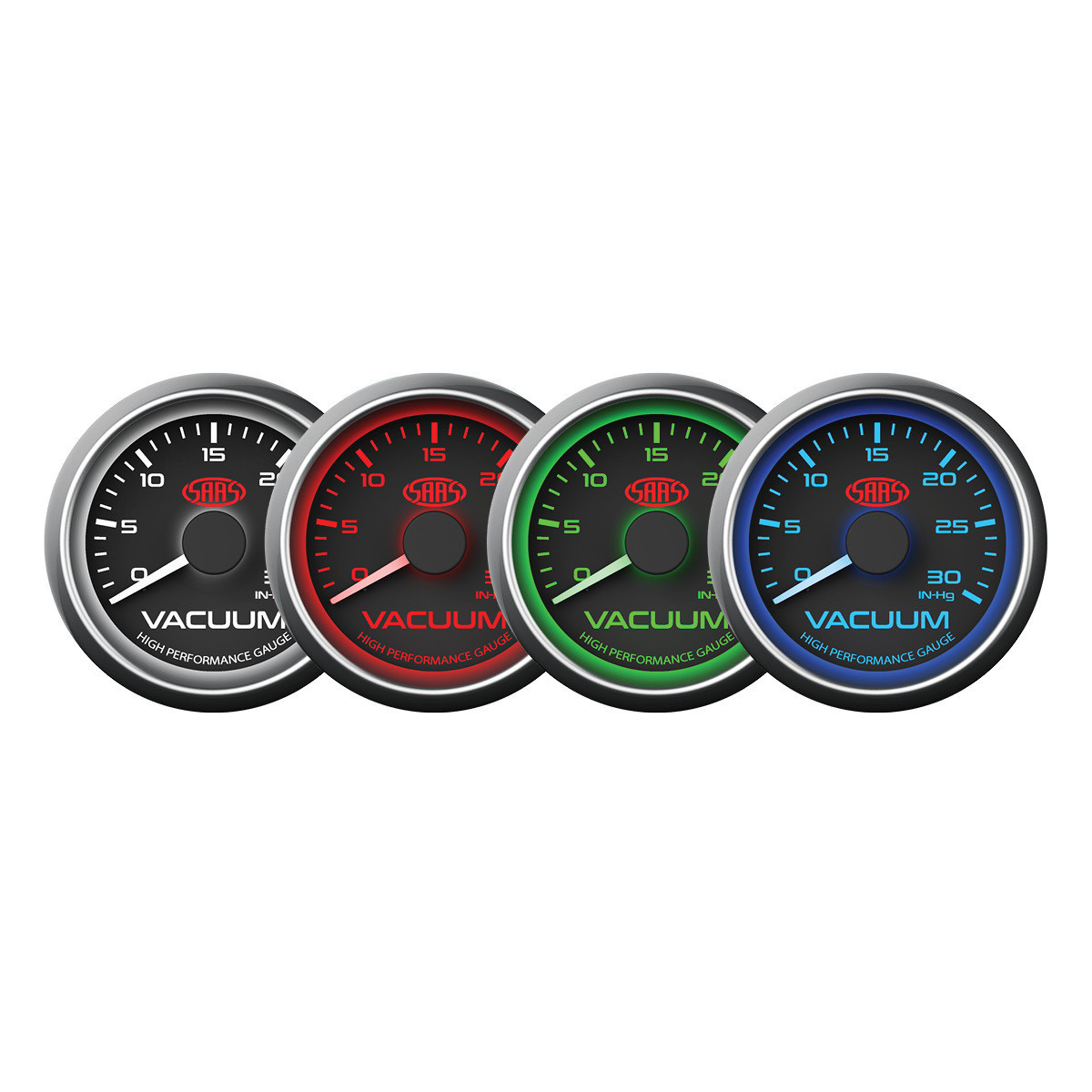 SAAS Vacuum Gauge Black 52mm