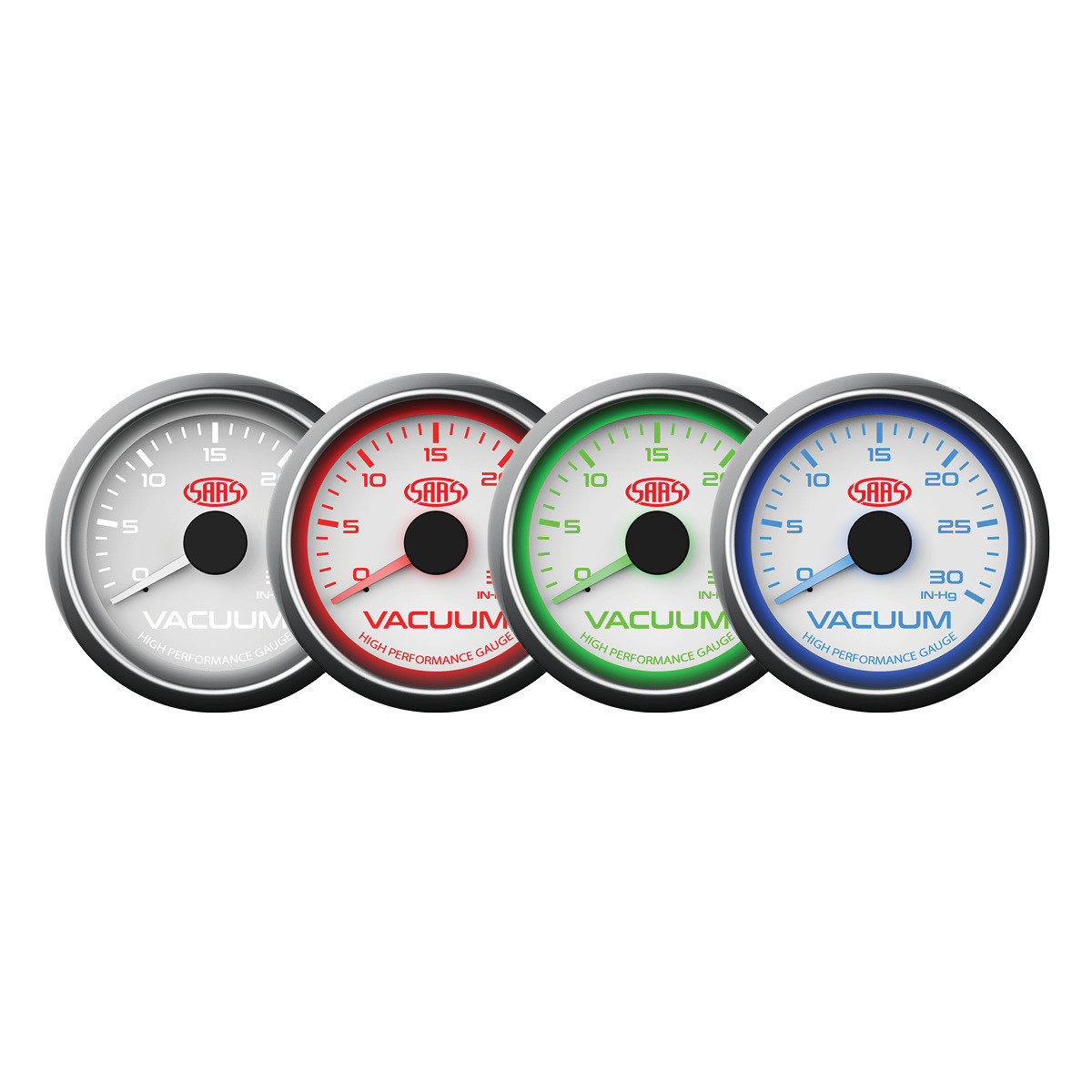 SAAS Vacuum Gauge White 52mm