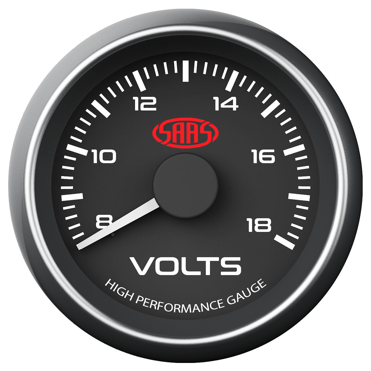 SAAS Volt Gauge Black 52mm