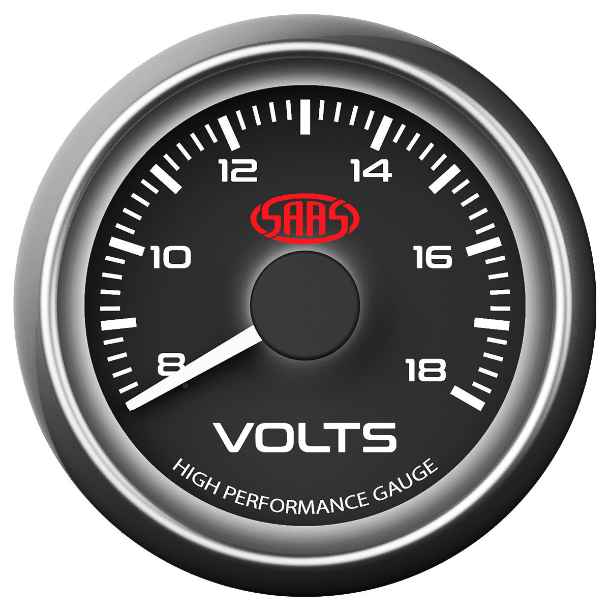 SAAS Volt Gauge Black 52mm