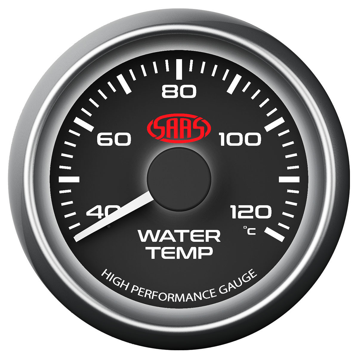 SAAS Water Temperature Gauge Black 52mm
