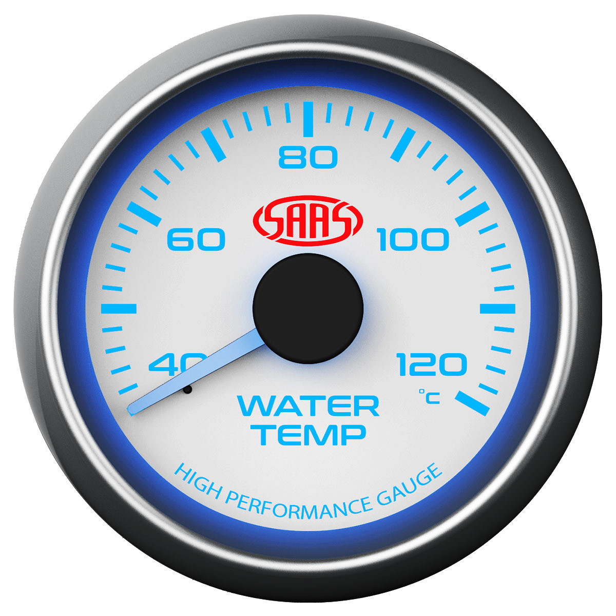 SAAS Water Temperature Gauge White 52mm