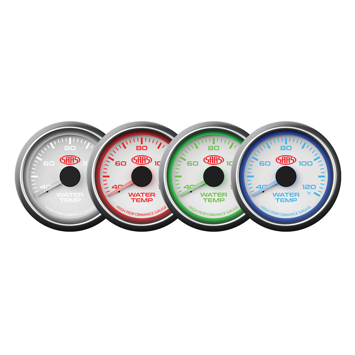 SAAS Water Temperature Gauge White 52mm