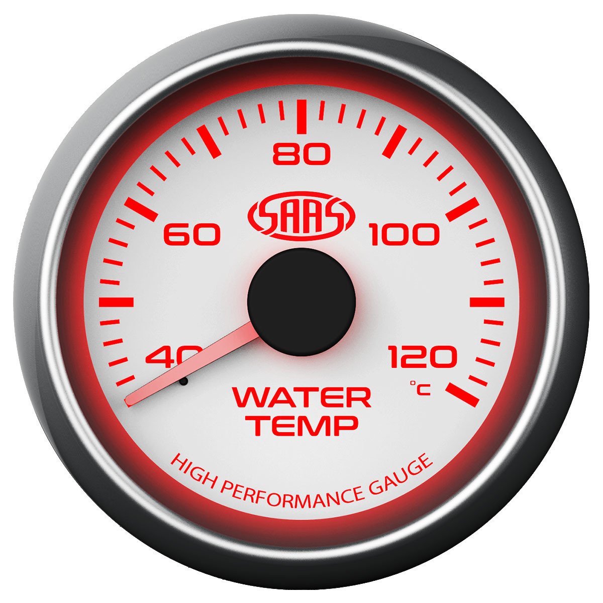SAAS Water Temperature Gauge White 52mm