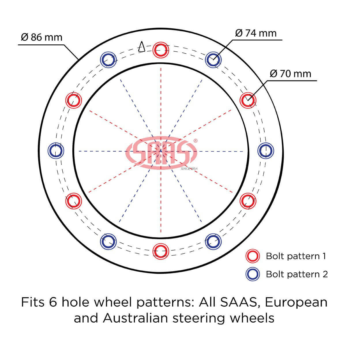 SAAS Steering Wheel Boss Kit Adapter