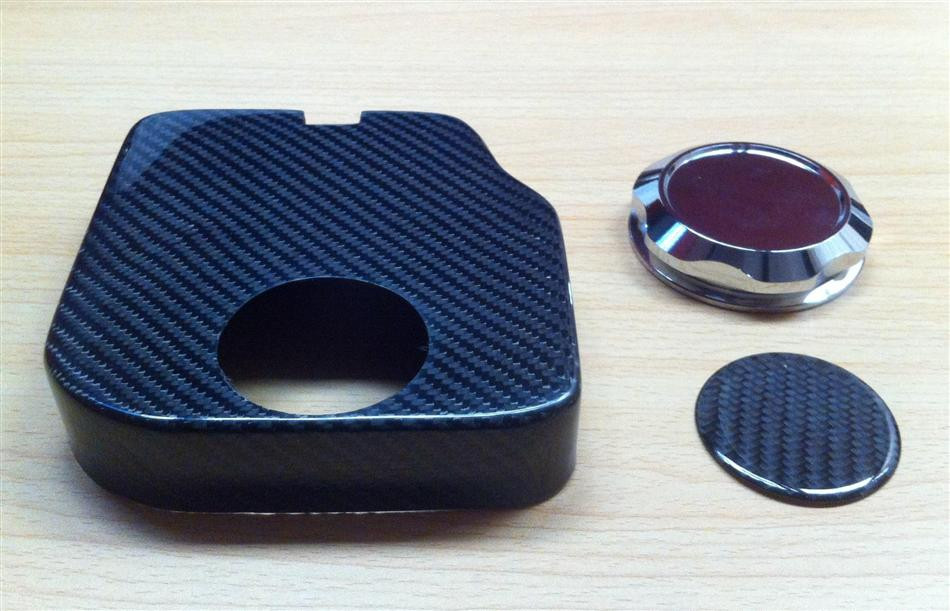 Brake Master Cover Chrome Carbon