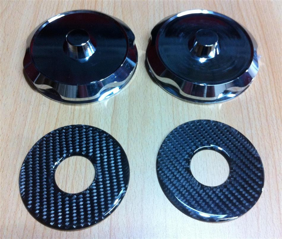 Chrome Billet Carbon Top Strut Cover