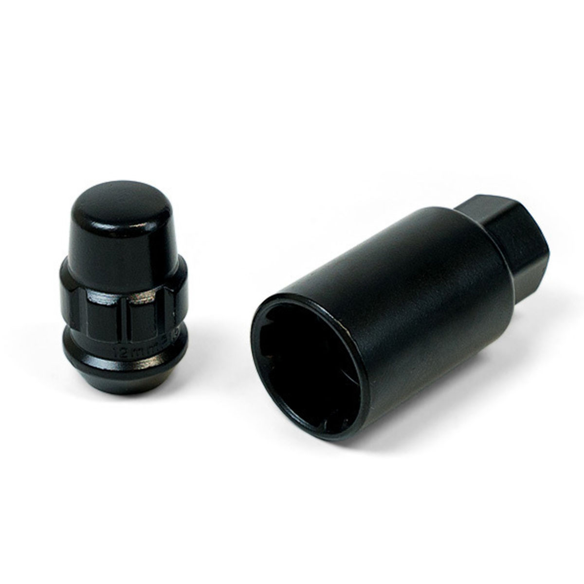 Acorn Lock Nut 12mm x 1.5 Blk/Chr