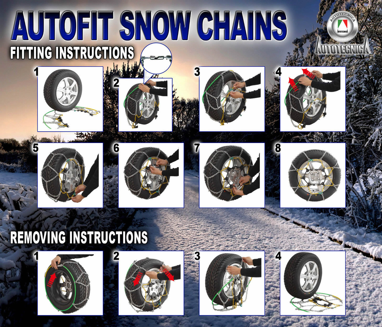 Snow Chains Self Tensioning