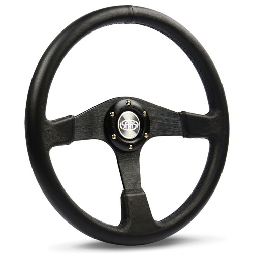 SAAS Sports Steering Wheel Leather 15 " ADR Octane Black Spoke