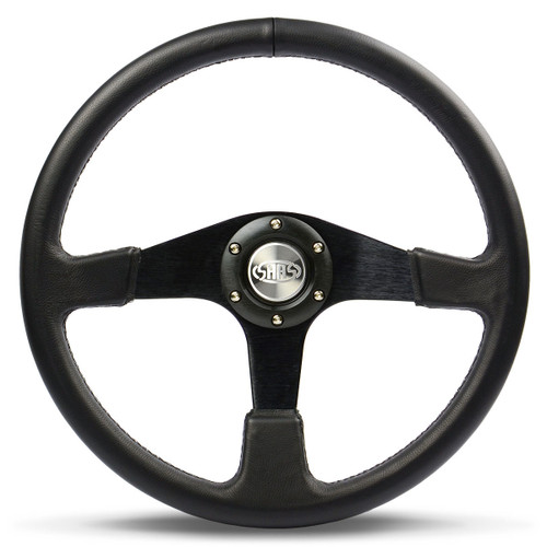 SAAS Sports Steering Wheel Leather 15 " ADR Octane Black Spoke