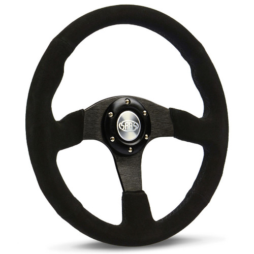 SAAS Sports Steering Wheel Suede 14" ADR Black Spoke