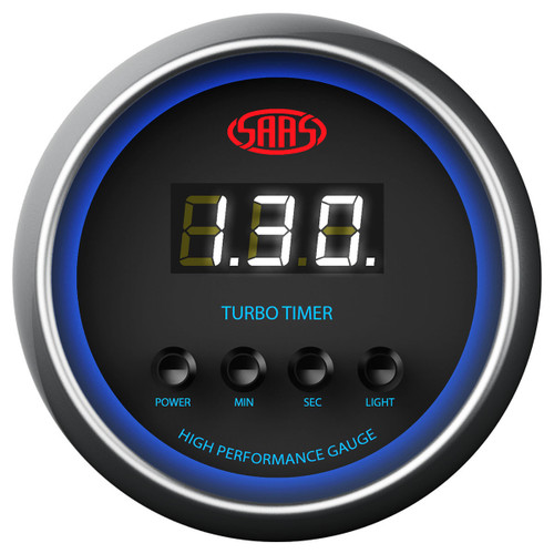 SAAS Turbo Timer Gauge Black 52mm