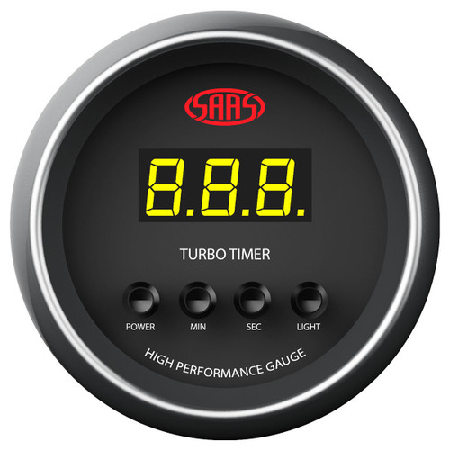 SAAS Turbo Timer Gauge Black 52mm