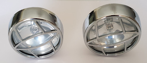 Driving Lamps Pair 12V - 120mm with 55W H3 Halogen Bulb