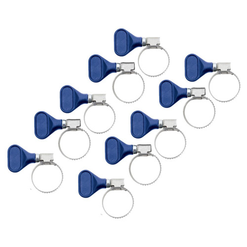 Butterfly Hose Clamp  Zinc Coated Steel Plastic Handle 10pcs 60-80mm (3-1/8in)