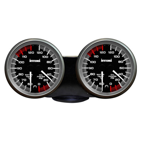 Dual Gauge Billet Aluminium Holder Cup / Pod Black suit 60mm / 52mm