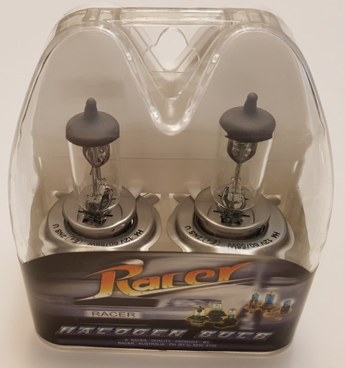 Halogen Globe Bulb Pair H4 12V 60/55W E-MK Clear in Acrylic Case