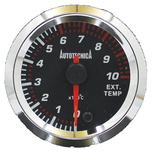 Autotecnica Exhaust Gas Temperature EGT / Pyro Pyrometer 52mm Gauge Black