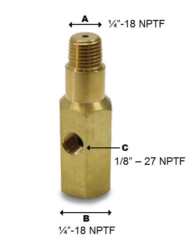 SAAS Gauge T-Piece Sender Adapter