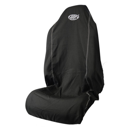SAAS Seat Cover Throwover - White Logo Large