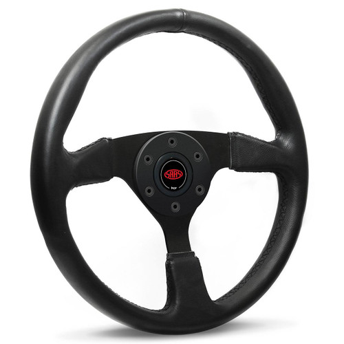 SAAS Steering Wheel Leather 14" Director Black Spoke