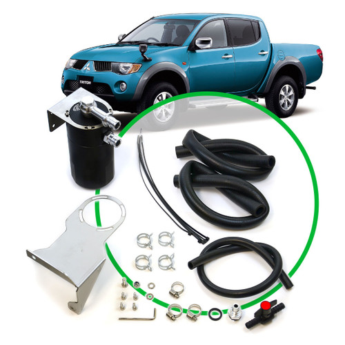 Oil Catch Tank Full Kit Triton ML/MN 2.5L 2006- On Blk Tank