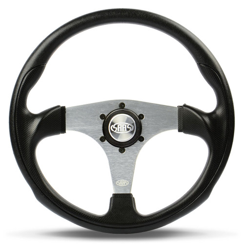 SAAS Sports Steering Wheel Poly 14" ADR Octane Brushed Alloy Spoke