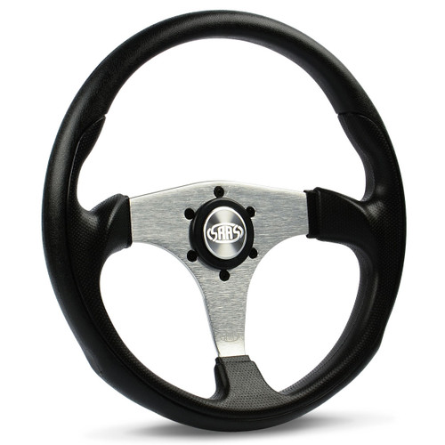 SAAS Sports Steering Wheel Poly 14" ADR Octane Brushed Alloy Spoke