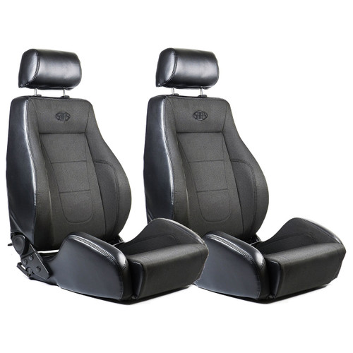 SAAS Seat Sports 4x4 Black PU / Black Cloth A.D.R