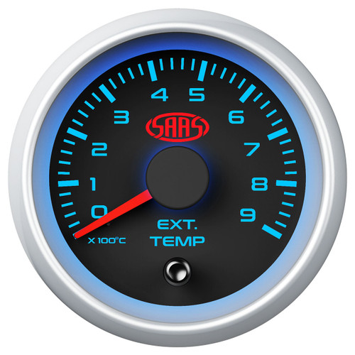 SAAS Exhaust Temp Gauge 0°-900° 52mm Black Muscle Series 2