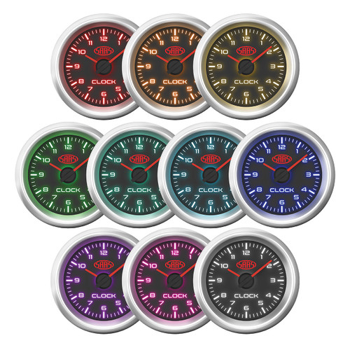 SAAS Clock Gauge 52mm Black Muscle Series 3